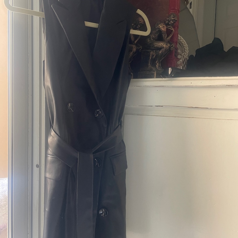 Zara faux leather dress
